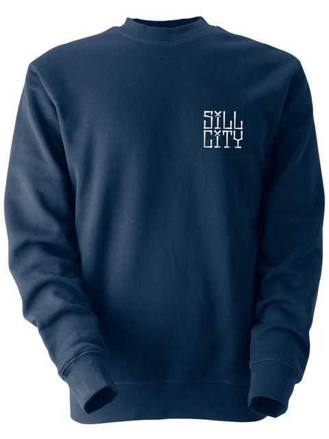 Sweatshirt, Navy - Sill City Text (small logo)